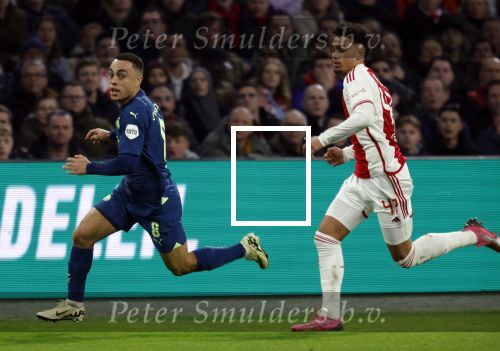Amsterdam, 3 Februari 2024 AJAX-PSV, eindstand 1-1
Kompetitie Seizoen 2023-2024
Tristan Gooijer en Sergino Dest