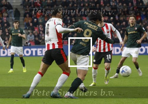 Eindhoven, 1 Februari 2026
Kompetitiewedstrijd PSV-Feyenoord, eindstand 3-0
Ayase Ueda en Armando Obispo