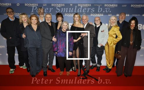 Amsterdam 16 februari 2026
Premiere Boomers met oa Huub Stapel Jennifer Hofman ( zwanger) Renee Fokker Johanna Ter Steege Hans Kesting Serge Henri Valcke ea  in Tuschinski .