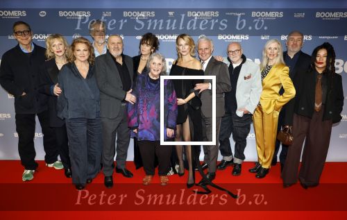 Amsterdam 16 februari 2026
Premiere Boomers met oa Huub Stapel Jennifer Hofman ( zwanger) Renee Fokker Johanna Ter Steege Hans Kesting Serge Henri Valcke ea  in Tuschinski .