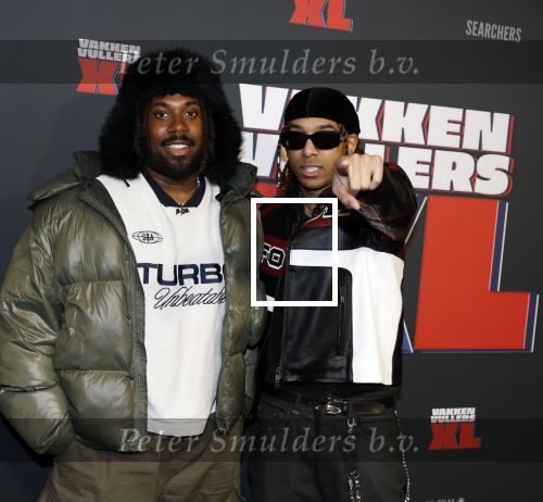 Amsterdam 5 februari 2026
Premiere Vakkenvullers XL in Pathe Noord . Dashaeno Berghout en Rapper Sor