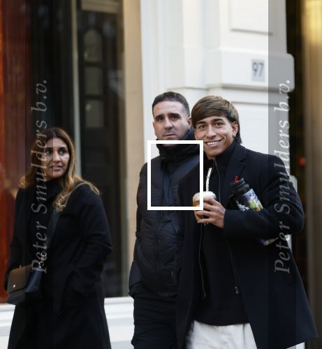 Amsterdam 16 februari 2026
Maher Carizzo ( Ajax en Argentinie) met zijn familie op de pc hooftstraat .