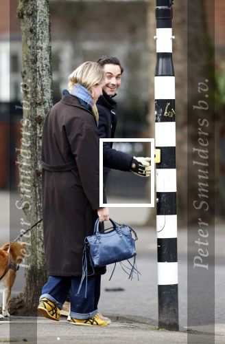 Amsterdam 31 januari 2026
Mark Baanders met zijn hond en een vriendin op straat in Amsterdam zuid .