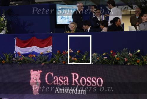 Amsterdam 24 januari 2026
Prinses Beatrix bezoekt jumping Amsterdam . Nichtje prinses Margarita ontvangt haar in de RAI. Casa Rosso reclame onder Prinsews Beatrix