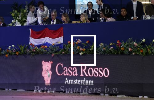 Amsterdam 24 januari 2026
Prinses Beatrix bezoekt jumping Amsterdam . Nichtje prinses Margarita ontvangt haar in de RAI. Casa Rosso reclame onder Prinsews Beatrix