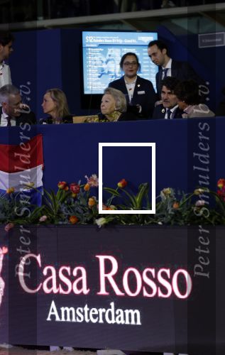 Amsterdam 24 januari 2026
Prinses Beatrix bezoekt jumping Amsterdam . Nichtje prinses Margarita ontvangt haar in de RAI. Casa Rosso reclame onder Prinsews Beatrix