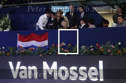 Amsterdam 24 januari 2026
Prinses Beatrix bezoekt jumping Amsterdam . Nichtje prinses Margarita ontvangt haar in de RAI. van Mossel reclame