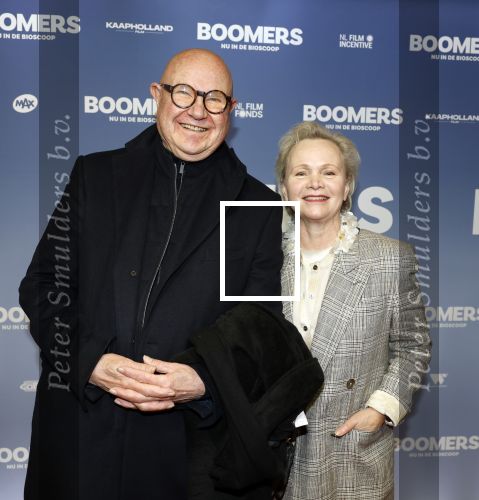 Amsterdam 16 februari 2026
Premiere Boomers met oa Huub Stapel Jennifer Hofman ( zwanger) Renee Fokker Johanna Ter Steege Hans Kesting Serge Henri Valcke ea  in Tuschinski . Renee Soutendijk kwam met man Thed Lensen