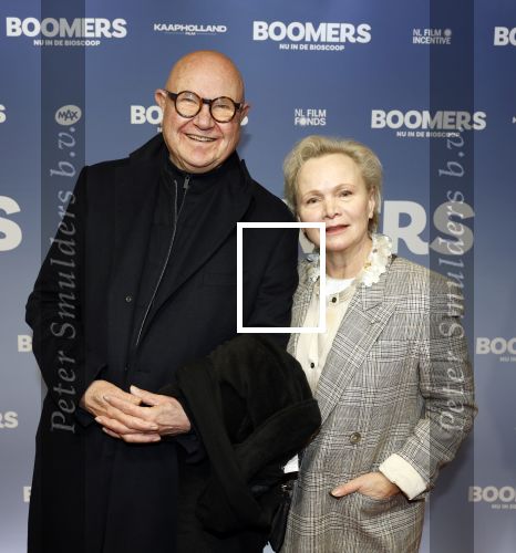 Amsterdam 16 februari 2026
Premiere Boomers met oa Huub Stapel Jennifer Hofman ( zwanger) Renee Fokker Johanna Ter Steege Hans Kesting Serge Henri Valcke ea  in Tuschinski . Renee Soutendijk kwam met man Thed Lensen