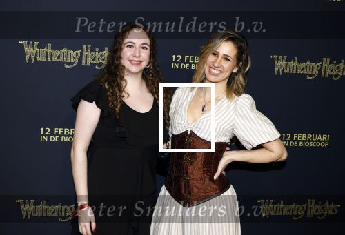 Amsterdam 10 februari 2026
Premiere Wuthering Heights in Tuschinski . 
Rosalie Jansen en Maria luisa v Zwieten
