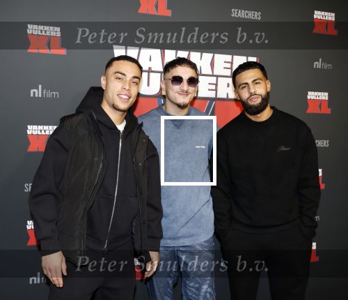 Amsterdam 5 februari 2026
Premiere Vakkenvullers XL in Pathe Noord 
Sergino Dest met vrienden