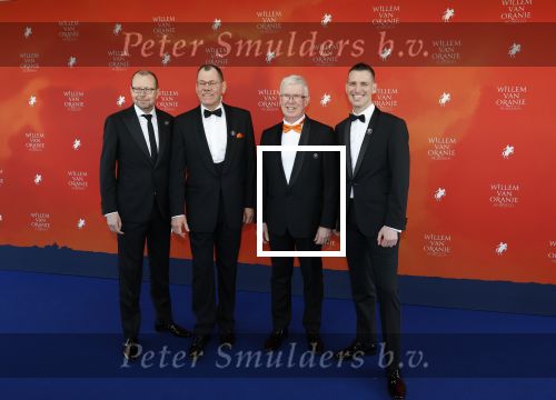 Delft 8 februari 2026
Premiere musical Willem van Oranje . vlnr 
Wolter Lommerde Arthur Oudshoorn Jurjen v d Honing Stephan Koppelaar