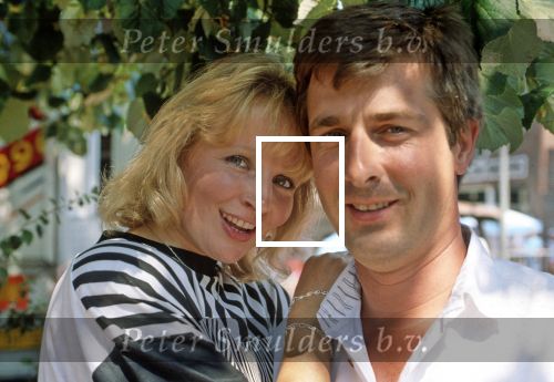 Hilversum, 2 Augustus 1990
Mieke Zangeres met haar in 1995 overleden echtgenoot Hugo
Foto Peter Smulders BV
