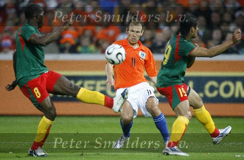 Zaterdag, 27 Mei 2006 Vriendschappelijke interland op weg naar het WK 2006 Nederland-Kameroen, eindstand 1-0
Arjen Robben
© Edwin van Zandvoort