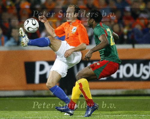 Zaterdag, 27 Mei 2006 Vriendschappelijke interland op weg naar het WK 2006 Nederland-Kameroen, eindstand 1-0
Arjen Robben
© Edwin van Zandvoort