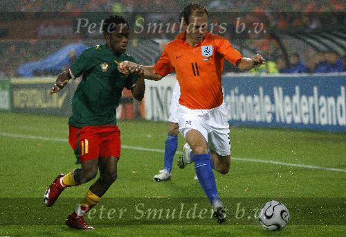 Zaterdag, 27 Mei 2006 Vriendschappelijke interland op weg naar het WK 2006 Nederland-Kameroen, eindstand 1-0
Arjen Robben
© Edwin van Zandvoort