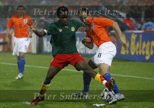 Zaterdag, 27 Mei 2006 Vriendschappelijke interland op weg naar het WK 2006 Nederland-Kameroen, eindstand 1-0
Arjen Robben
© Edwin van Zandvoort