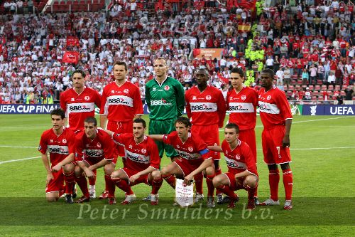 Eindhoven, 10 Mei 2006 Finale UEFA Cup Seizoen 2005/2006 tussen Middlesbrough FC-FC Sevilla, eindstand 0-4
Elftal FC Middlesbrough
© Edwin van Zandvoort