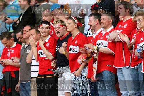 Eindhoven, 10 Mei 2006 Finale UEFA Cup Seizoen 2005/2006 tussen Middlesbrough FC-FC Sevilla, eindstand 0-4
Supporters van FC Middlesbrough
© Edwin van Zandvoort