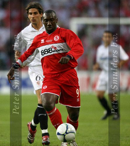 Eindhoven, 10 Mei 2006 Finale UEFA Cup Seizoen 2005/2006 tussen Middlesbrough FC-FC Sevilla, eindstand 0-4
Jimmy Floyd Hasselbaink
© Edwin van Zandvoort