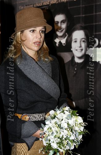 Amsterdam 11 april 2006
Maxima bezoekt de tentoonstlling over Anne Frank in het Nederlands Museum.