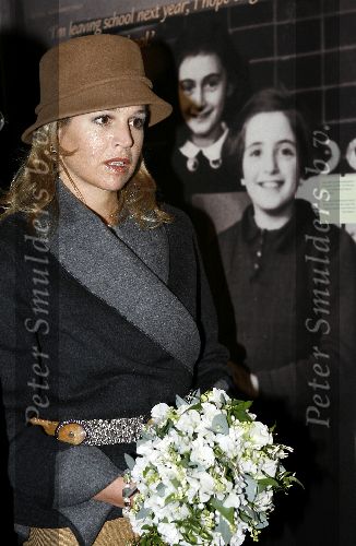 Amsterdam 11 april 2006
Maxima bezoekt de tentoonstlling over Anne Frank in het Nederlands Museum.