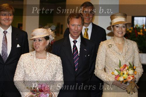 Amsterdam 26 april 2006
Maxima Prins Willem Alexander en de groothertog Hendrik van Luxemburg met zijn vrouw Groothertogin Maria Theresa bezoeken het v Gogh museum.