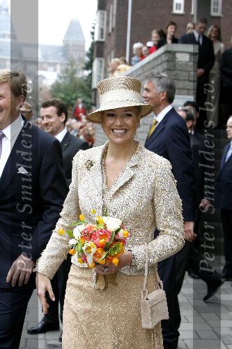 Amsterdam 26 april 2006
Maxima Prins Willem Alexander en de groothertog van Luxemburg met zijn vrouw bezoeken het v Gogh museum.