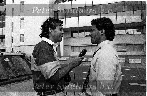 Eindhoven, 24 April 1993 Romario wordt geintervieuwd door Pedro Salazar die toen werkte voor de wereldomroep en later in dienst is getreden als perschef bij PSV
