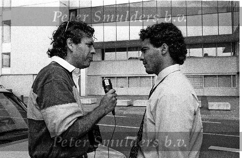 Eindhoven, 24 April 1993 Romario wordt geintervieuwd door Pedro Salazar die toen werkte voor de wereldomroep en later in dienst is getreden als perschef bij PSV