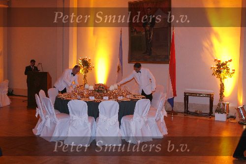 Buenos Aires 30 maart 2006
Staatsbezoek Maxima Prins Willem Alexander en Koningin Beatrix   aan Argentinie. staatsbanket