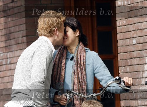 Amsterdam 20 april 2006
Susan Visser met haar man Roef Ragas en zoontje met bakfiets