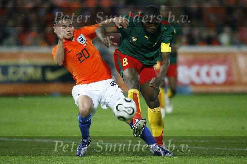 Zaterdag, 27 Mei 2006 Vriendschappelijke interland op weg naar het WK 2006 Nederland-Kameroen, eindstand 1-0
Wesley Sneijder
© Edwin van Zandvoort