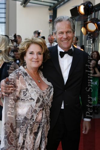 Scheveningen 15 april 2007
Premiere Tarzan in het circus theater.  
Catherine Keyl met vriend Maurits