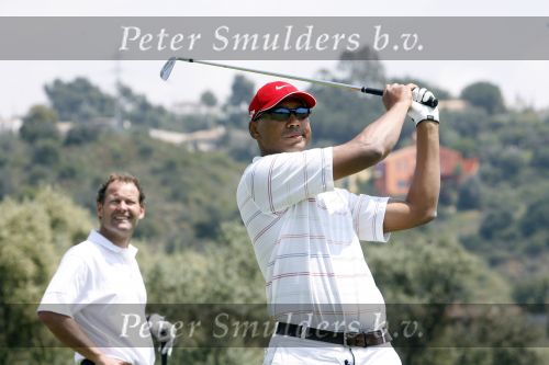 Marbella 27 april 2007
Jack v Gelder en Danny Blind   bij golf wedstrijd van Alex beleggingen.  Celso dos Santos