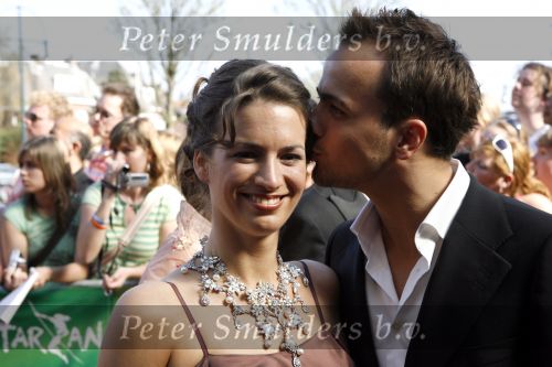 Scheveningen 15 april 2007
Premiere Tarzan in het circus theater.   Geert Hoes met zijn vriendin Manuela