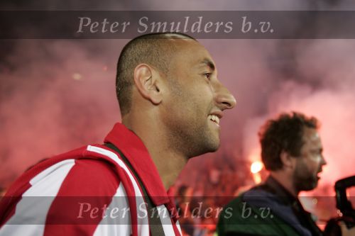 Eindhoven, 1 Mei 2007 Huldiging Selektie van PSV in het PSV-stadion 2 dagen nadat zij voor de 20e maal kampioen zijn geworden van Nederland
Gomes