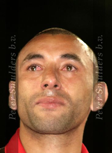 Eindhoven, 1 Mei 2007 Huldiging Selektie van PSV in het PSV-stadion 2 dagen nadat zij voor de 20e maal kampioen zijn geworden van Nederland
Gomes hevig geemotioneerd