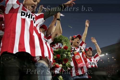 Eindhoven, 1 Mei 2007 Huldiging Selektie van PSV in het PSV-stadion 2 dagen nadat zij voor de 20e maal kampioen zijn geworden van Nederland