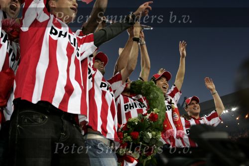 Eindhoven, 1 Mei 2007 Huldiging Selektie van PSV in het PSV-stadion 2 dagen nadat zij voor de 20e maal kampioen zijn geworden van Nederland