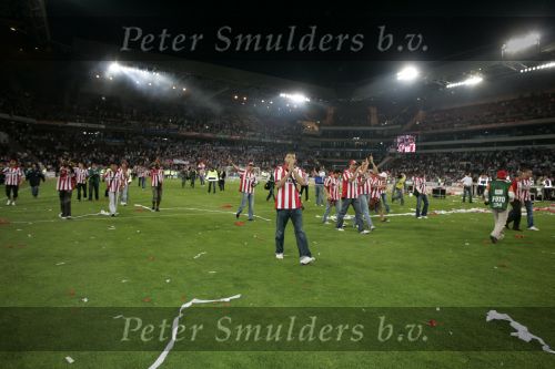 Eindhoven, 1 Mei 2007 Huldiging Selektie van PSV in het PSV-stadion 2 dagen nadat zij voor de 20e maal kampioen zijn geworden van Nederland