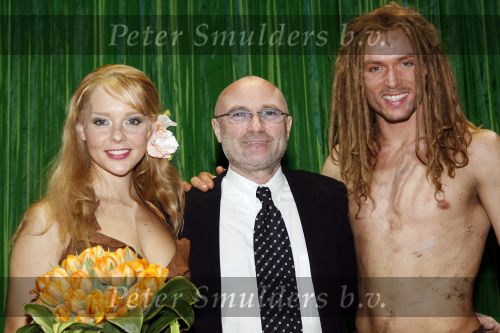 Scheveningen 15 april 2007
Premiere Tarzan in het circus theater. Chantal Janzen Ron Link  en Phil Collins