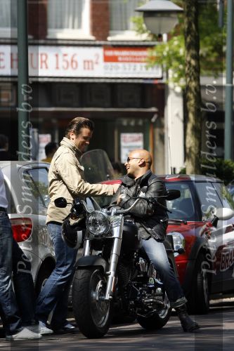 Amsterdam 5 mei 2007
Steve te Pas en Winston Gershtanowitz bij harley Davidson op de cornelis schuytstraat.