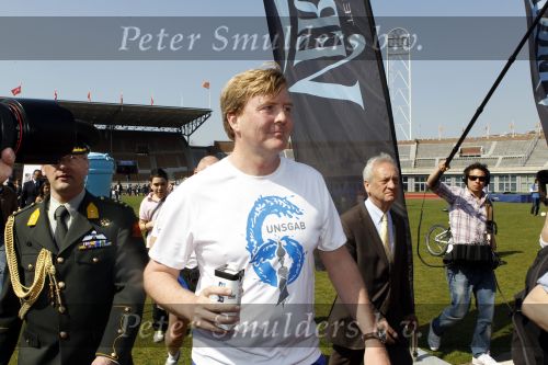Amsterdam 18 april 2010
Prins Willem Alexander neemt deel aan Run for water vanuit het Olympisch stadion.
Peter Smulders bv