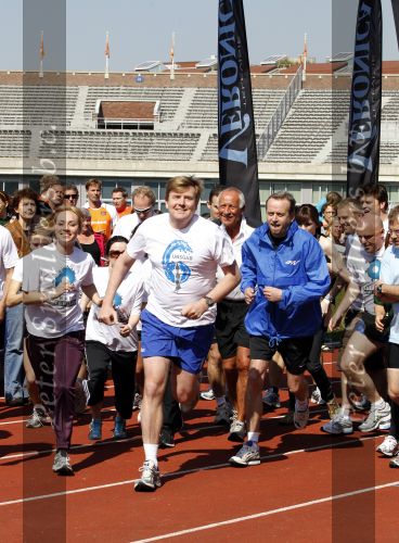 Amsterdam 18 april 2010
Prins Willem Alexander neemt deel aan Run for water vanuit het Olympisch stadion.
Peter Smulders bv