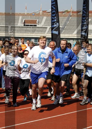 Amsterdam 18 april 2010
Prins Willem Alexander neemt deel aan Run for water vanuit het Olympisch stadion.
Peter Smulders bv