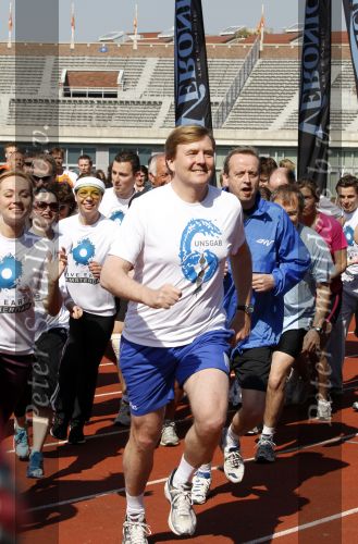 Amsterdam 18 april 2010
Prins Willem Alexander neemt deel aan Run for water vanuit het Olympisch stadion.
Peter Smulders bv