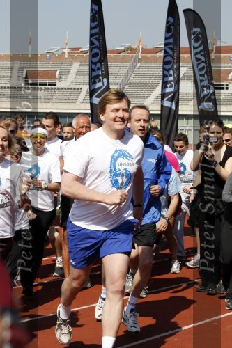Amsterdam 18 april 2010
Prins Willem Alexander neemt deel aan Run for water vanuit het Olympisch stadion.
Peter Smulders bv