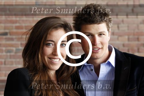 Amsterdam 15 april 2011
50 jaar de Lotto in het olympisch stadion . Naomi v As en Sven Kramer
Peter Smulders bv