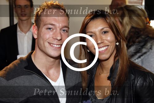 Amsterdam 15 april 2011
50 jaar de Lotto in het olympisch stadion . Yuri v Gelder met zijn nieuwe braziliaanse vriendin Katharina
Peter Smulders bv